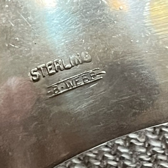 B. Webb DIAMOND EYE Sterling Silver cuff bracelet Navajo artist - Picture 4 of 12